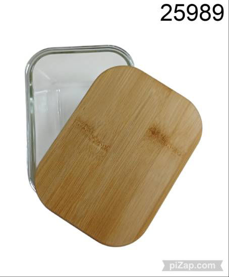 Imagen de TUPPER VIDRIO CON TAPA HERMETICA DE BAMBOO 3.26